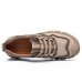 Men Outdoor Pigskin Leather Soft Soled Casual Walking Shoes