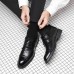 Men Cowhide Leather Oxfords Lace Up Dress Business Shoes