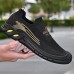 Men Outdoor Anti  collision Toe Knitted Fabric Breathable Walking Casual Shoes