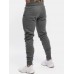 Mens Solid Color Casual Sports Drawstring Waist Jogger Pants