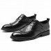 Men Cowhide Leather Oxfords Lace Up Dress Business Shoes