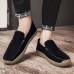 Men Microfiber Leather Slip On Casual Business Driving Shoes