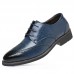 Men Large Size Lace Up Pointed Out Business Formal Derby Shoes