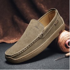 Men Microfiber Leather Slip On Casual Business Driving Shoes