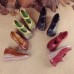 Women Retro Hollow Soft Comfy Genuine Leather Hook   Loop Mary Jane Wedges Shoes