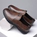 Men Comfy Microfiber Leather Non Slip Casual Bussiness Shoes