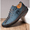 Menico Panda Pattern Lace Up Hand Sewn Casual Shoes