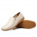 Men Pure Color PU Slip On Casual Driving Shoes