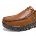 Men Hard Wearing Microfiber Leather Round Toe Slip On Shoes