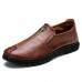 Men Soft Soled Stitching Slip On Casual Business Shoes