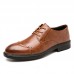 Men Brogue Lace Up Business Wearable Oxfords Shoes