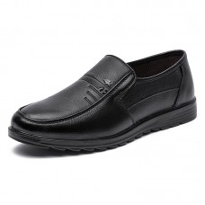 Men Genuine Leather Slip On Casual Business Shoes