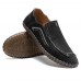 Men Genuine Leather Soft Sole Non Slip Hand Stitching Shoes