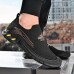 Men Outdoor Anti  collision Toe Knitted Fabric Breathable Walking Casual Shoes