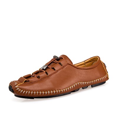 Men Hand Made Microfiber Leather Non Slip Casual Shoes