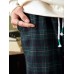 Mens Casual Retro Plaid Bottoms Ankle  Length Pants