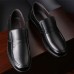Men Round Toe Comfort Slip On Business Casual Loafers Cotton Shoes