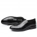 Men British Round Slip  On Business Casual Dress Shoes