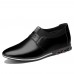 Men Microfiber Leather Pointed Toes Slip On Business Casual Shoes