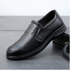 Men Business Slip On Casual Daily Genuine Leather Shoes