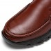 Men Slip Resistant Round Head Soft Sole Business Shoes