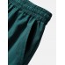 Mens 100  Cotton Solid Color Baggy Casual Drawstring Pants