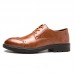 Men Brogue Lace Up Business Wearable Oxfords Shoes