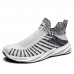 Men Lightweight Breathable Knitted Non Slip Running Sport Shoes