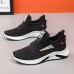 Men Running Knitted Fabric Light Weight Lace Up Sport Shoes