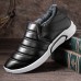 Men Winter Warm Plush Lining Soft Sole Slip Resistant Slip  On Casual Shoes