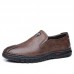 Men Comfy Microfiber Leather Non Slip Casual Bussiness Shoes