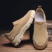 Men Daily PU Leather Slip On Round Toe Casual Shoes