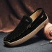 Men Microfiber Leather Slip On Casual Business Driving Shoes