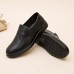 Men Genuine Leather Slip On Casual Business Shoes