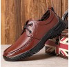 Men Plain Slip Resistant Soft Sole Lace  up Business Dress Shoes