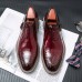 Men Brief Pointed Toe Stitching Loafers Dress Shoes