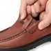 Men Microfiber Leather Breathable Soft Sole Slip  On Business Shoes