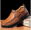 Men Non  slip Soft Slip On Breathable Casual Business Leather Shoes