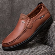 Men Microfiber Leather Breathable Soft Sole Slip  On Business Shoes