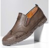 Men’s Soft Sole Leather Waterproof Outdoor Shoes Casual Work Walking Running Shoes