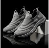 Men Knitted Fabric Breathable Slip Resistant Outdoor Walking Casual Shoes