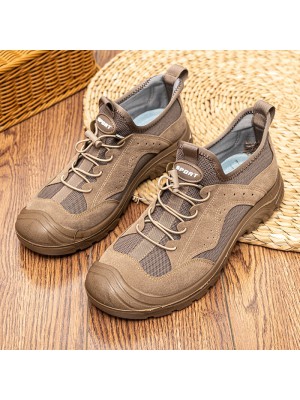 Men Outdoor Walking Casual Lace Up Non Slip Climbing Shoes