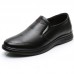 Men Genuine Leather Slip On Casual Business Shoes